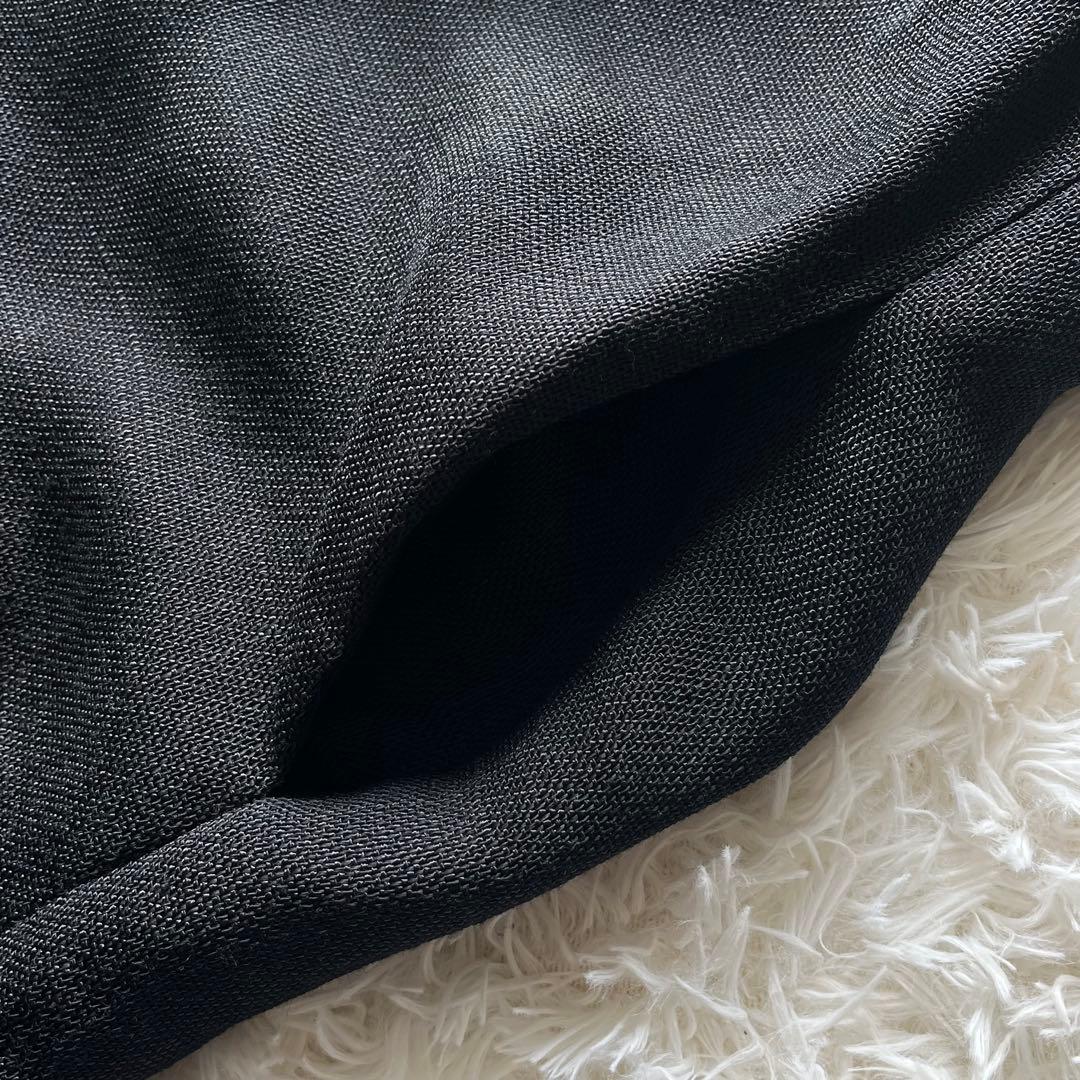 美品 MUSE VASINO オーバーコート ノーカラー ガウンコート ブラック