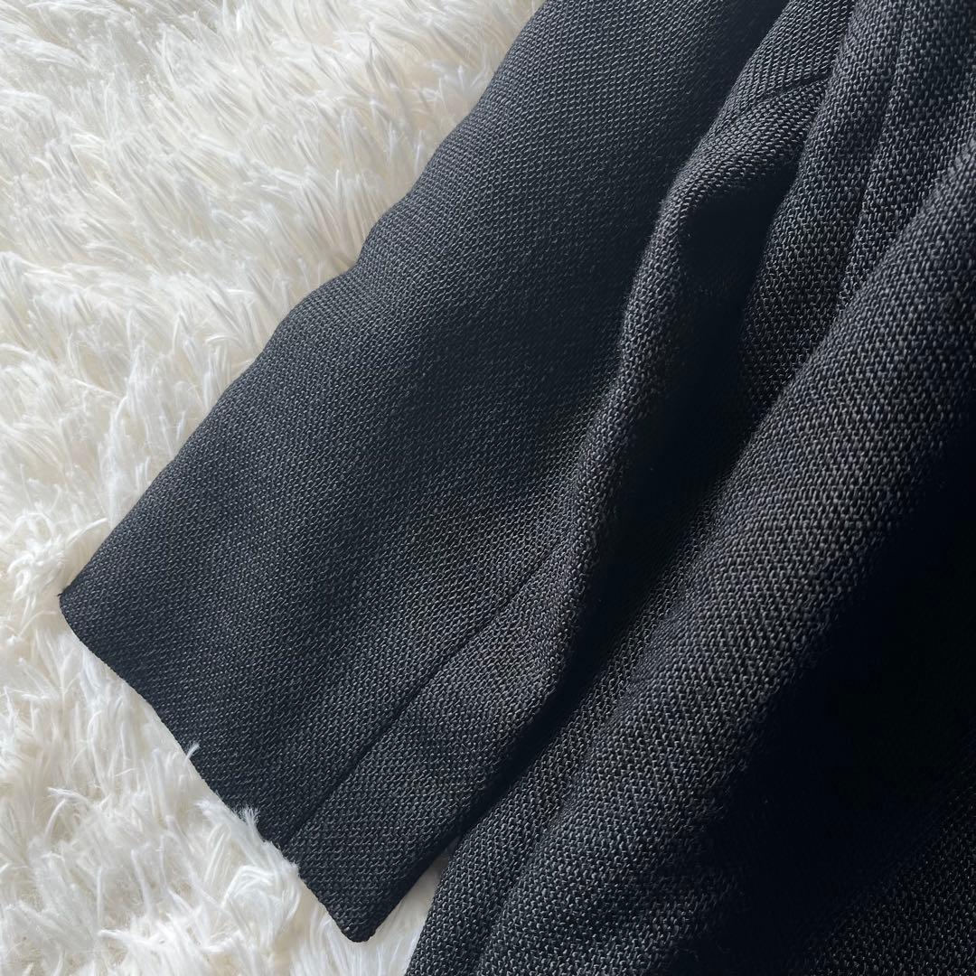 美品 MUSE VASINO オーバーコート ノーカラー ガウンコート ブラック
