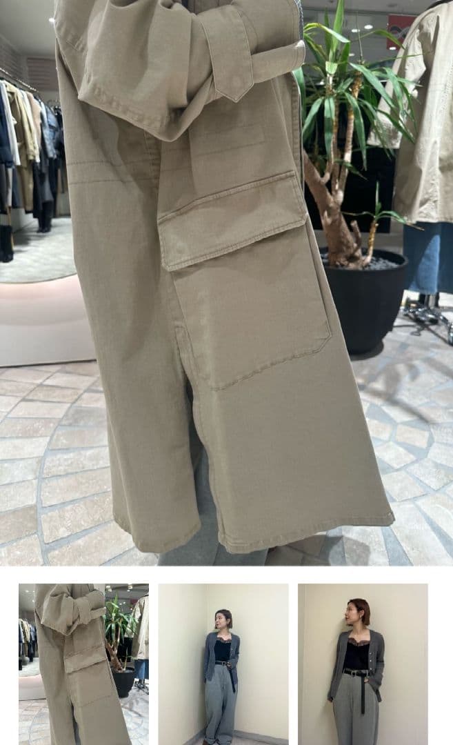 conte　チノミリタリートレンチコート　36 辺見えみり税込64900円 新品