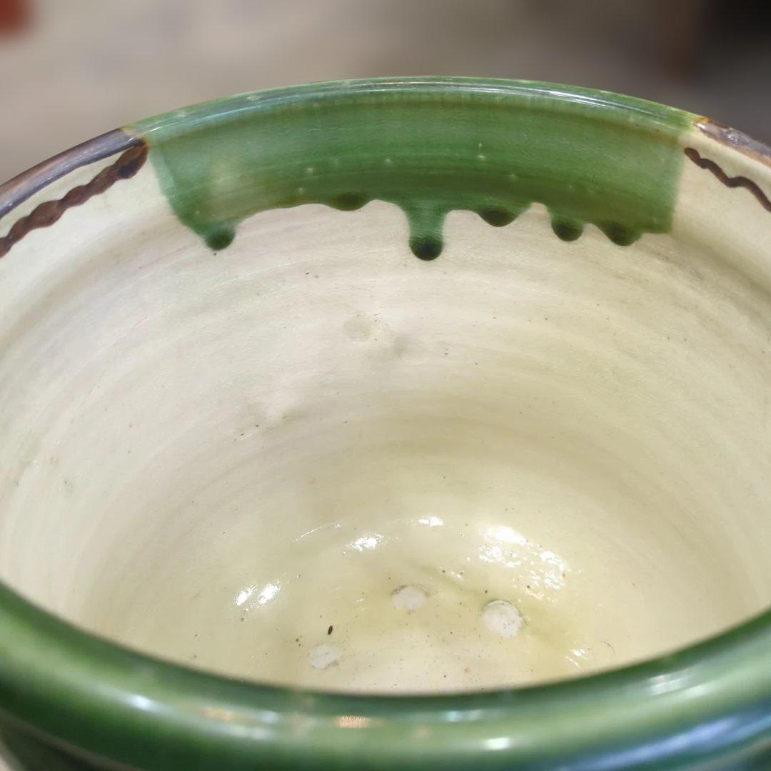 水屋瓶　織部　蓋付き　茶道具　茶道　陶器　水屋道具　木蓋