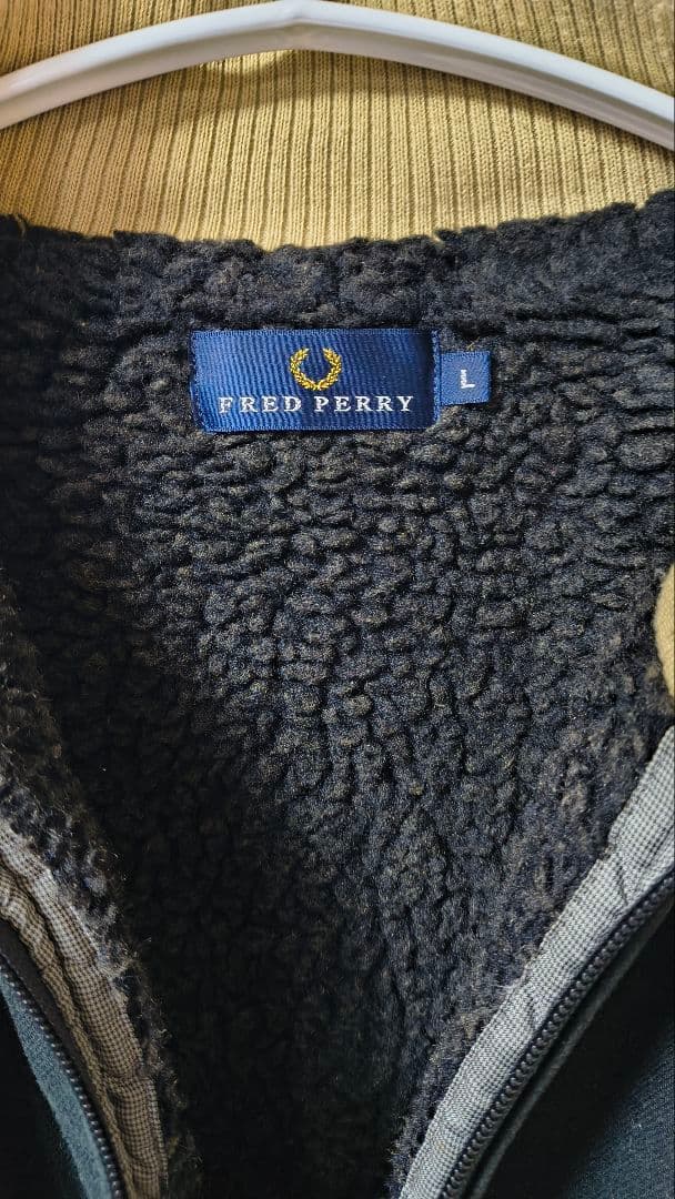 FRED PERRY ジップアップ ブルゾン ブラック/ベージュ