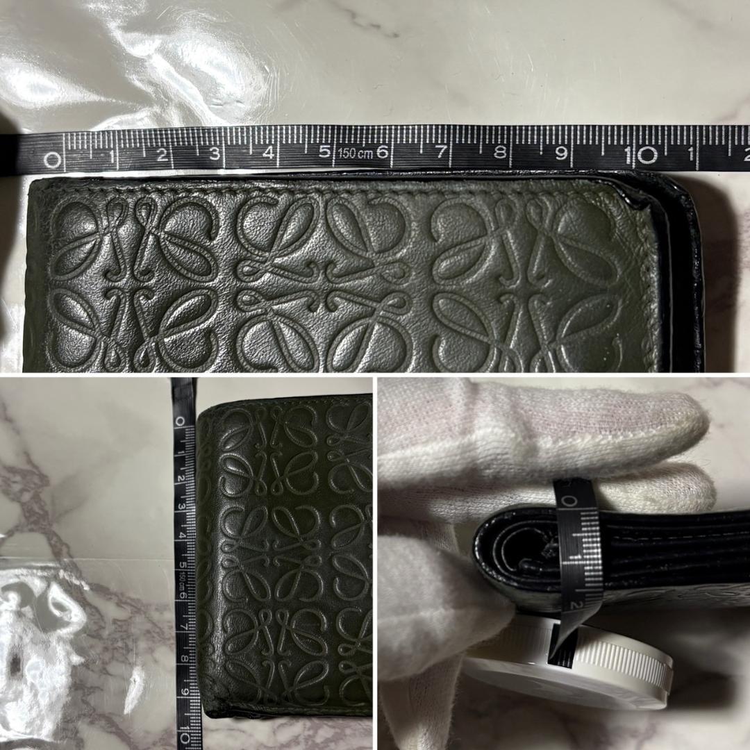 【早い者勝ち】ロエベ 財布 バイフォールド カーキ 箱 冊子 #B656