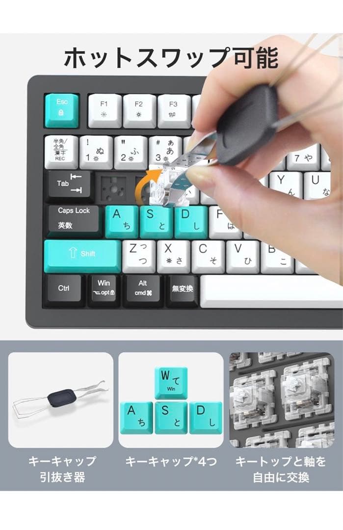 メカニカルキーボード【日本語配列とカナ印字一体・2025年業界オリジナル開発】