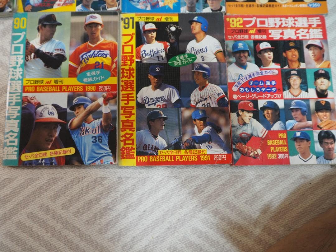 プロ野球選手名鑑19冊（90～92、97～03、05～09、11～13、15）
