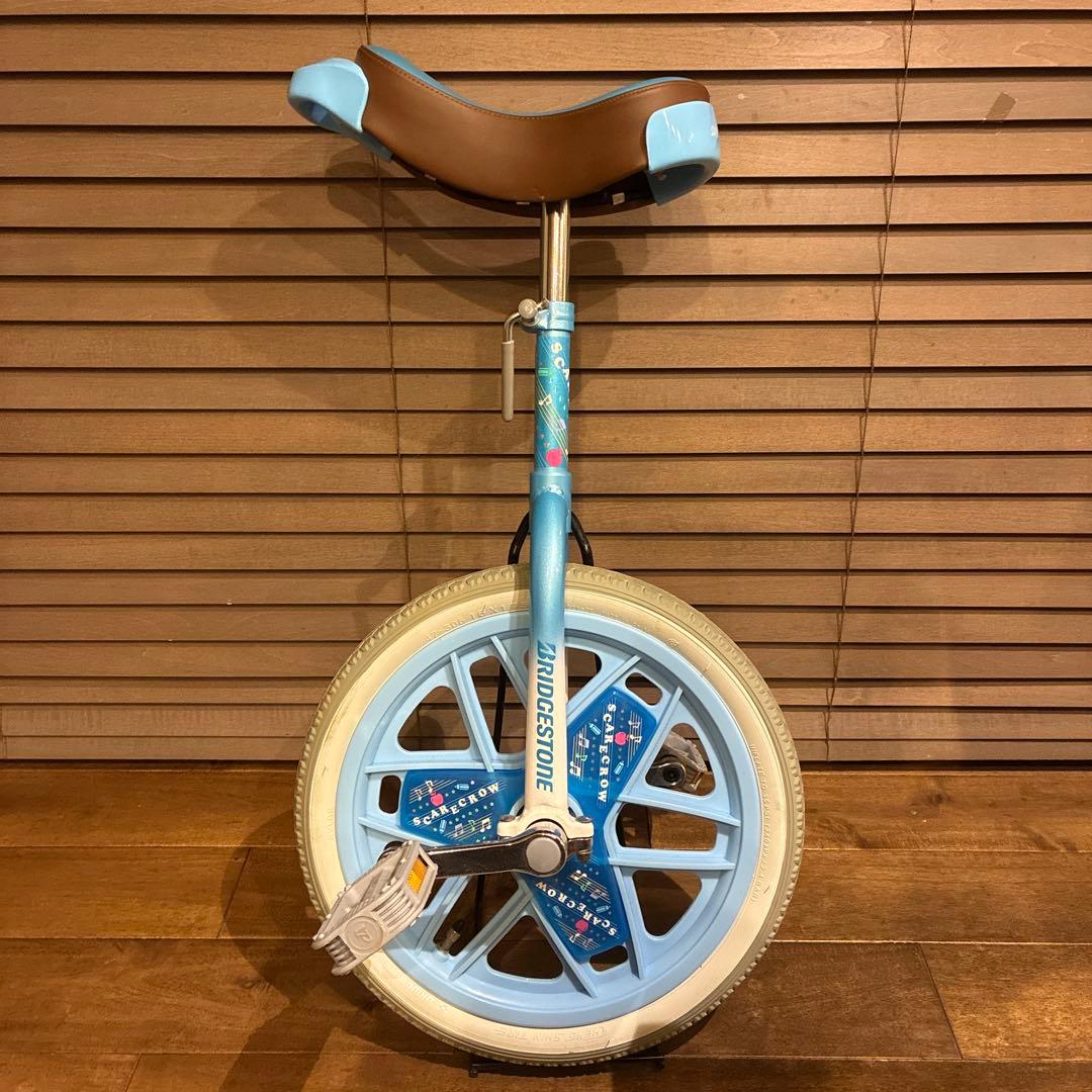 ブリヂストン　スケアクロウ　子ども用　一輪車　16インチ　水色　スタンド付き