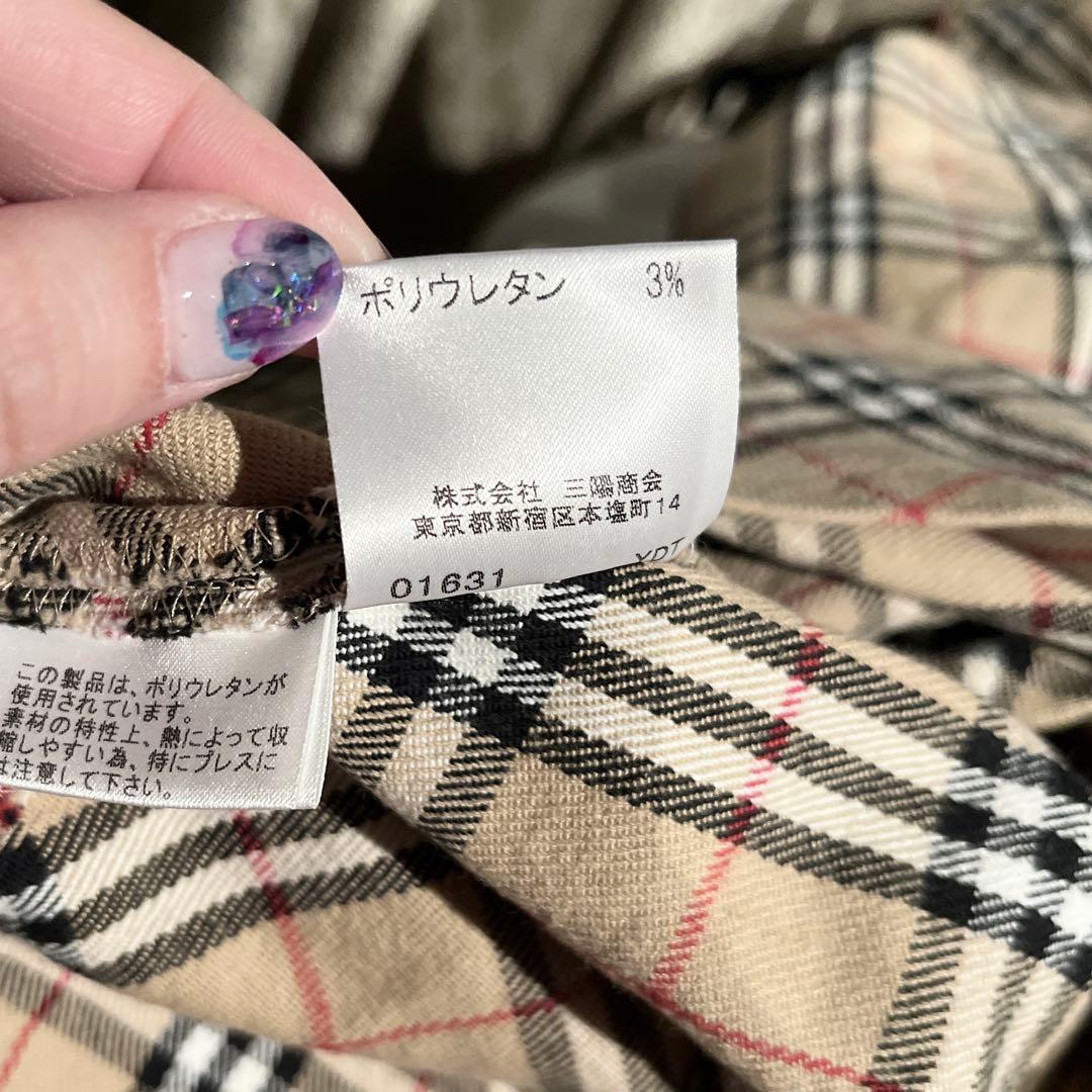 美品 バーバリー ノバチェック ワンピース ノースリーブ ベージュ ホースロゴ