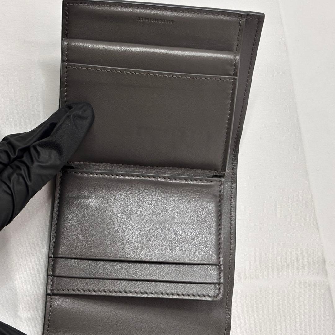 CELINE レザー 三つ折り財布 グレー
