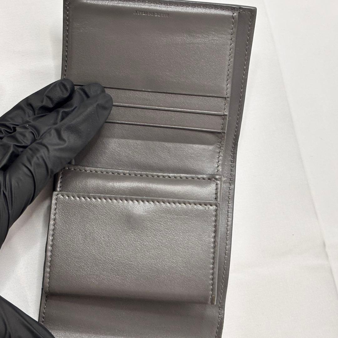 CELINE レザー 三つ折り財布 グレー