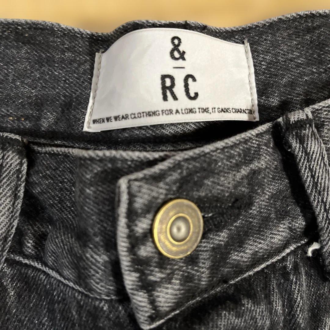m*u様 &RC ワイドルーズデニムパンツ　38ブラック　中古