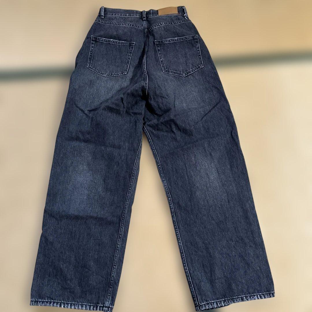 m*u様 &RC ワイドルーズデニムパンツ　38ブラック　中古