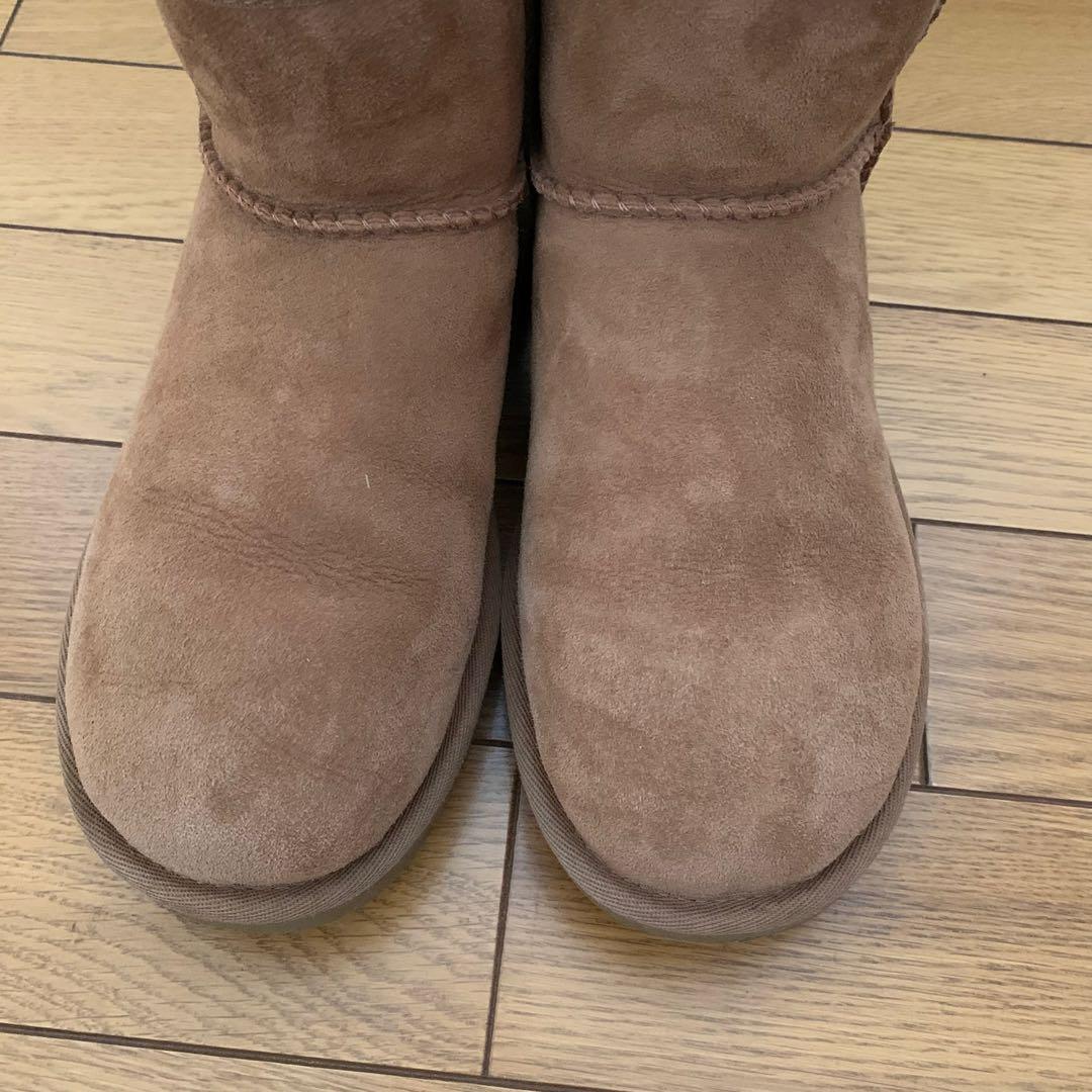 【3〜4回着用】UGG クラシックミニ ムートンブーツ チェスナット 23cm