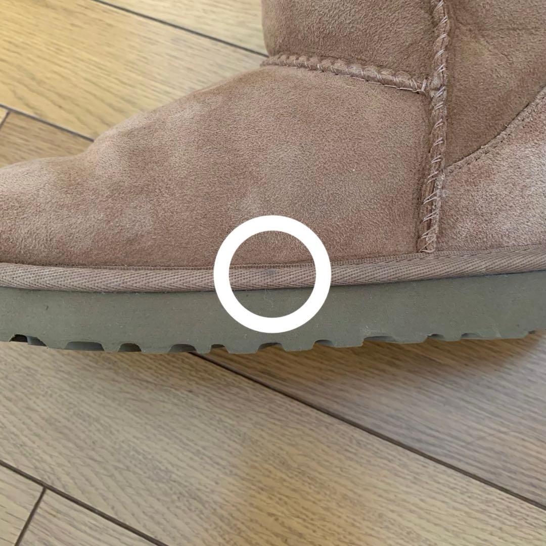 【3〜4回着用】UGG クラシックミニ ムートンブーツ チェスナット 23cm