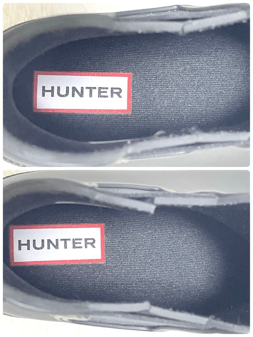 【美品】HUNTER ハンター　レインブーツ　サイドゴア　ブラック