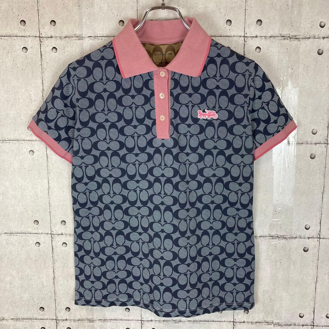 【定番人気モデル】COACH コーチ 総柄ポロシャツ シグネチャーピケC3668