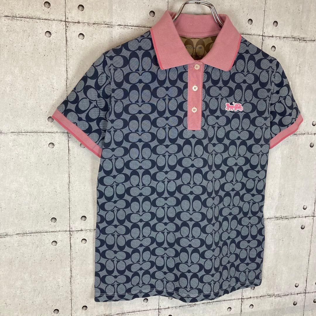 【定番人気モデル】COACH コーチ 総柄ポロシャツ シグネチャーピケC3668