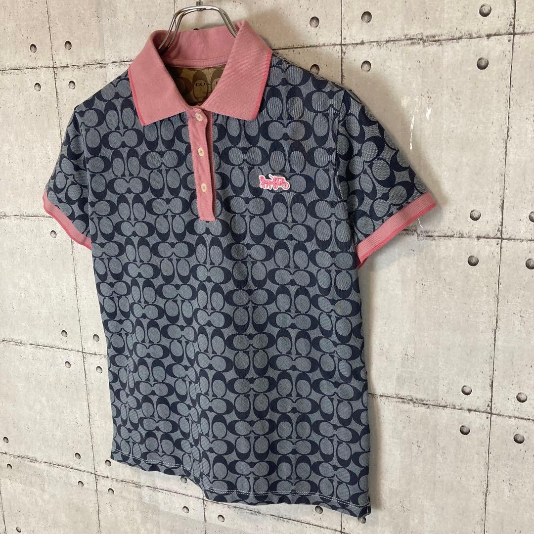 【定番人気モデル】COACH コーチ 総柄ポロシャツ シグネチャーピケC3668