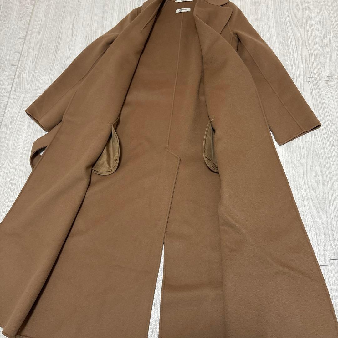 【最高級】S MAX MARA マックスマーラ ウール ベルト リバー コート