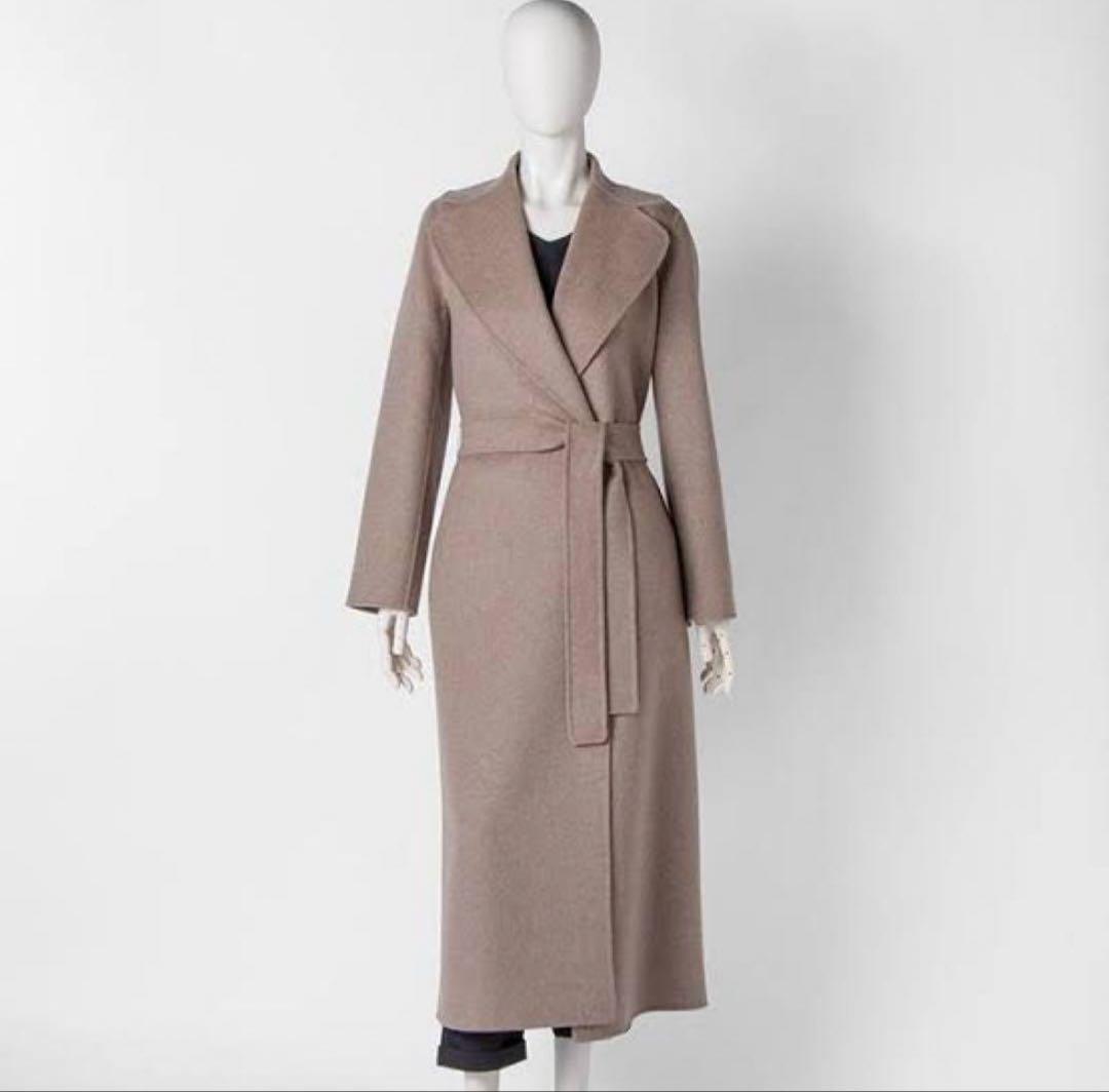 【最高級】S MAX MARA マックスマーラ ウール ベルト リバー コート