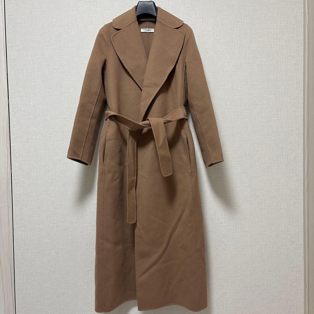 【最高級】S MAX MARA マックスマーラ ウール ベルト リバー コート