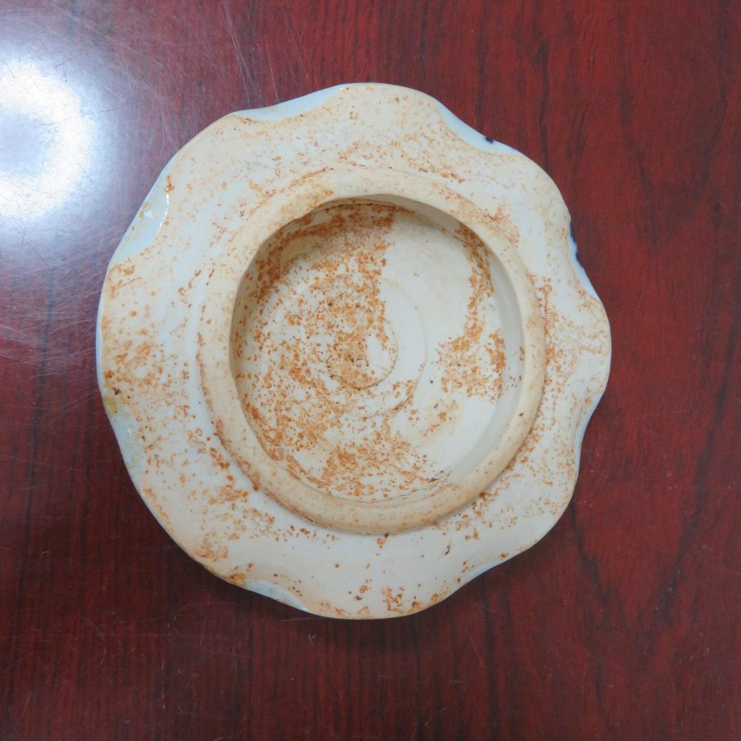 中国 青花 花文 小壺 窯傷あり 染付