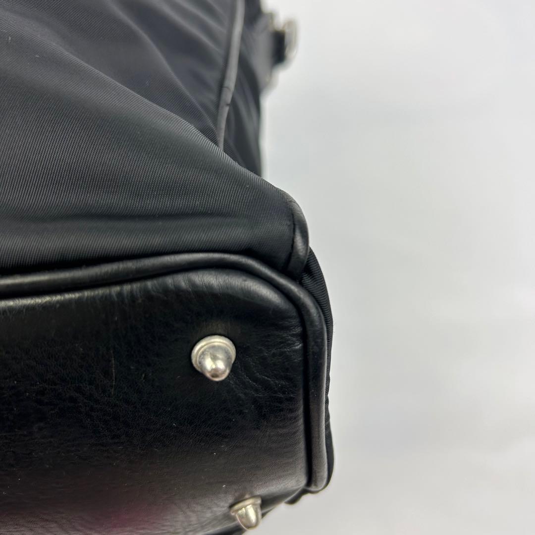【美品】フェリージ　ビジネスバッグ　2way ボストンバッグ　レザー　ナイロン