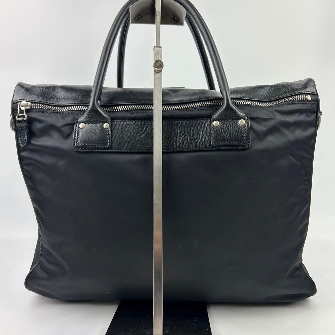 【美品】フェリージ　ビジネスバッグ　2way ボストンバッグ　レザー　ナイロン