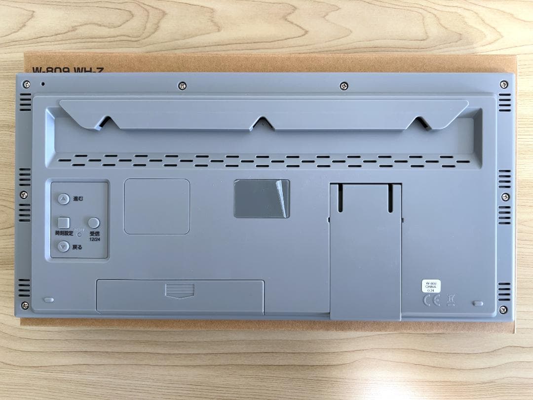 ★美品 MAG 壁掛け時計 置き時計 液晶 デジタル 電波時計 温湿度 大型 白