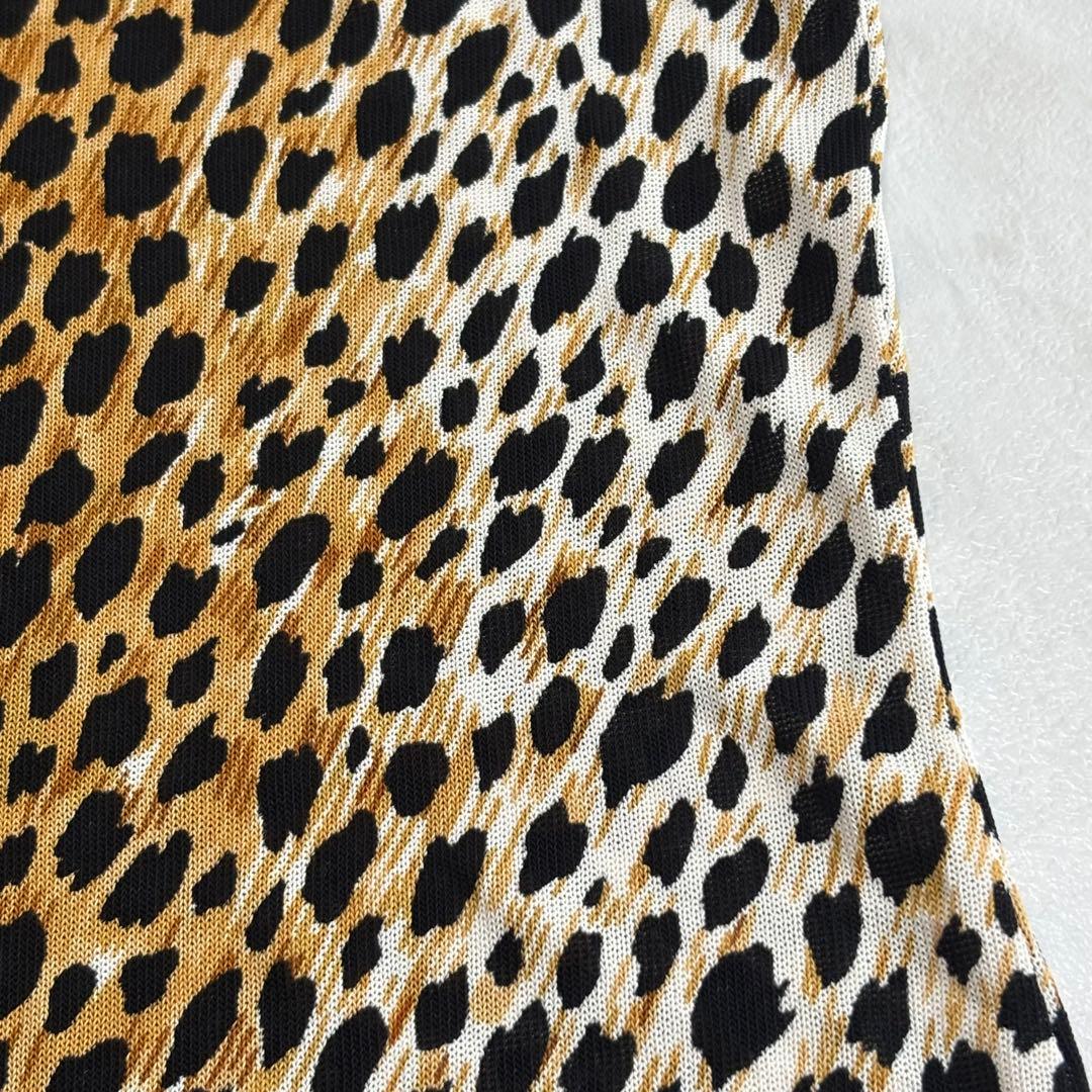 DOLCE&GABBANA レオパード ホルターネック 背中開き トップス 40