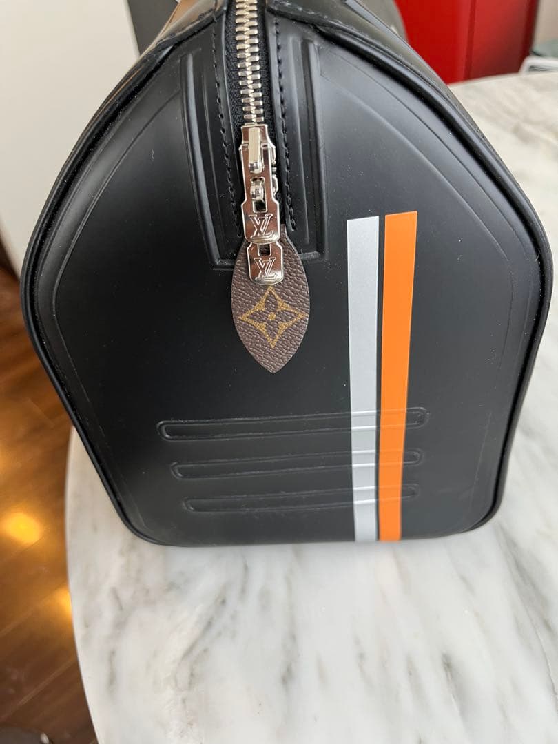 【希少・美品】Louis Vuitton ボストンバッグ 黒 オレンジ