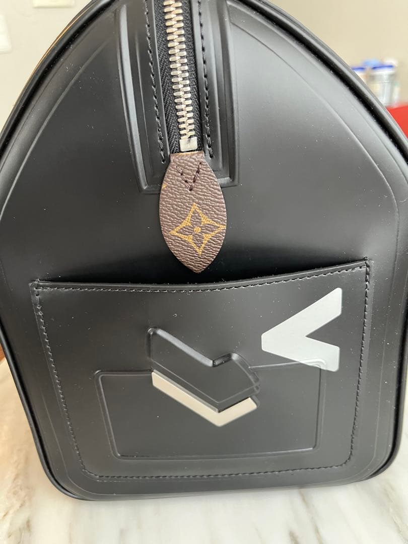 【希少・美品】Louis Vuitton ボストンバッグ 黒 オレンジ