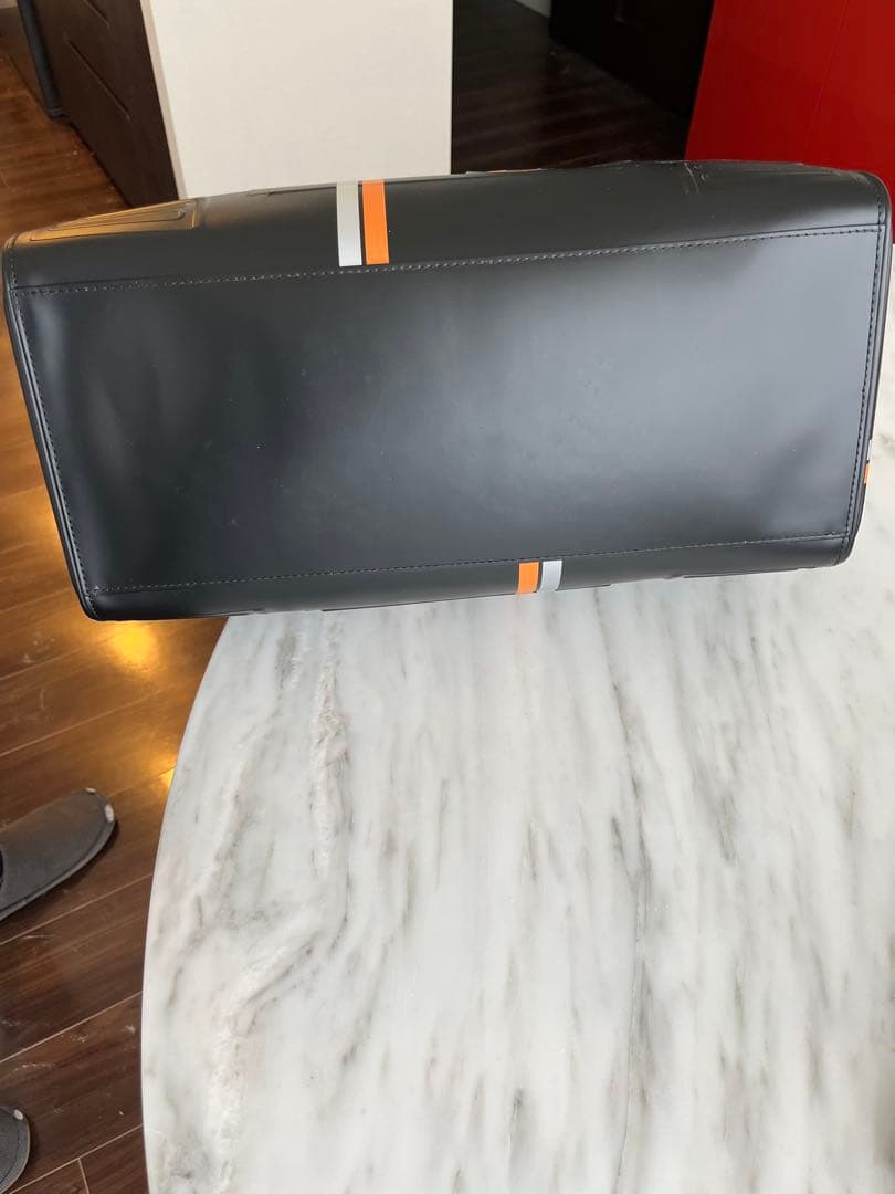 【希少・美品】Louis Vuitton ボストンバッグ 黒 オレンジ
