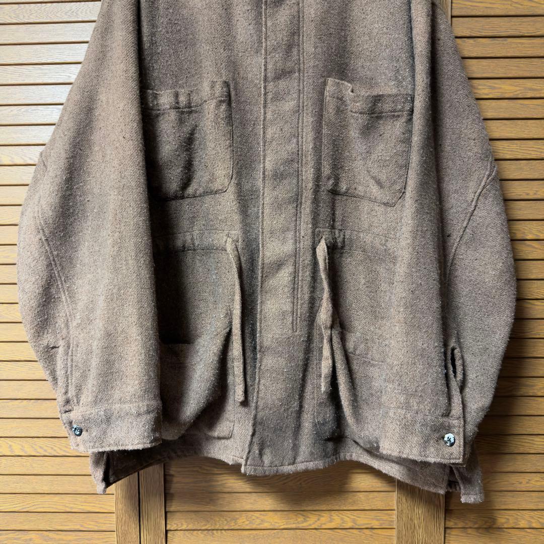 ANCELLM／24AW／ピリングシャツジャケット／ブラウン／2