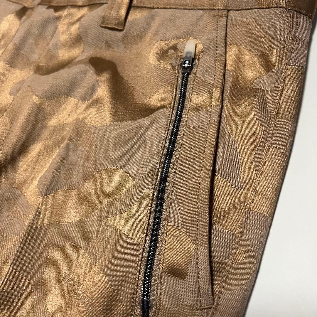 美品 定番 人気 MARK&LONA ロゴ カモフラ ロングパンツ M ブラウン