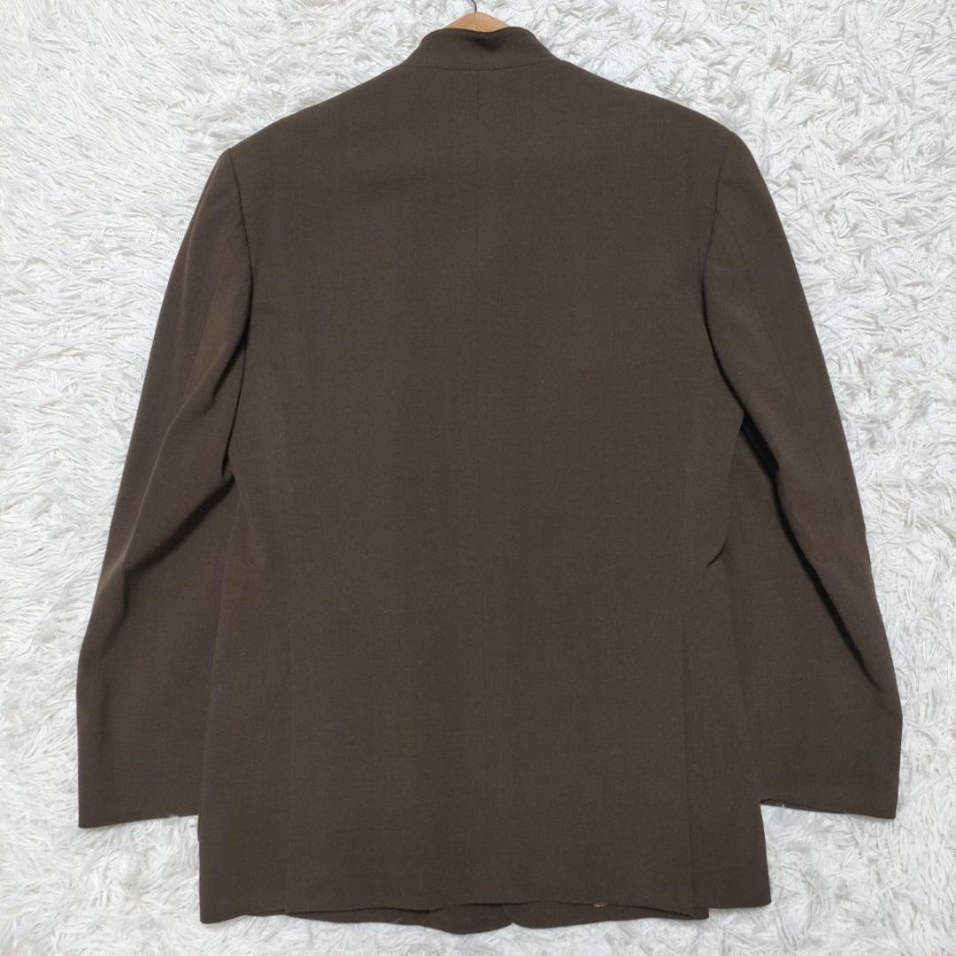 【美品】サイズ50 レオナール スタンドカラー ジャケット コート ブラウン