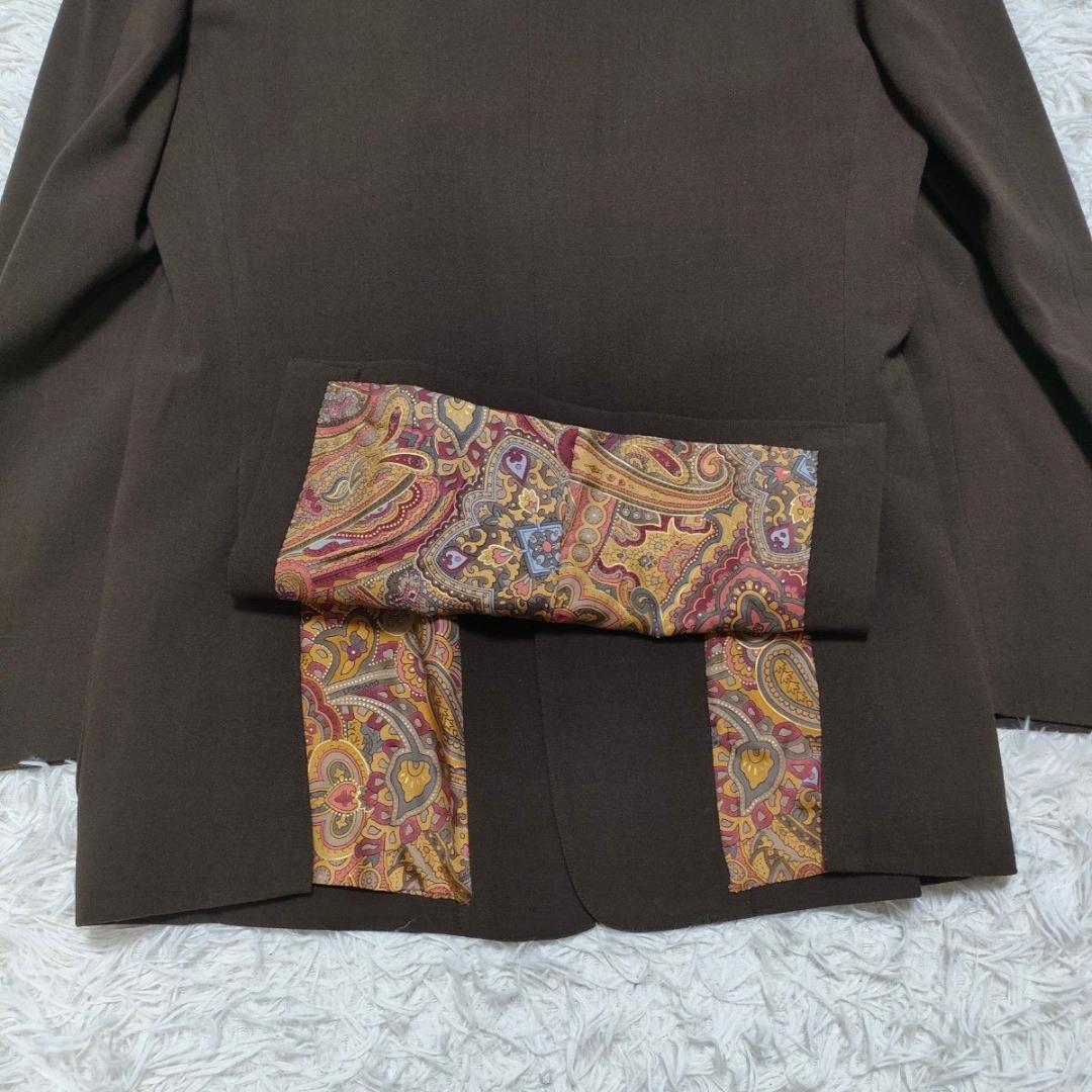 【美品】サイズ50 レオナール スタンドカラー ジャケット コート ブラウン