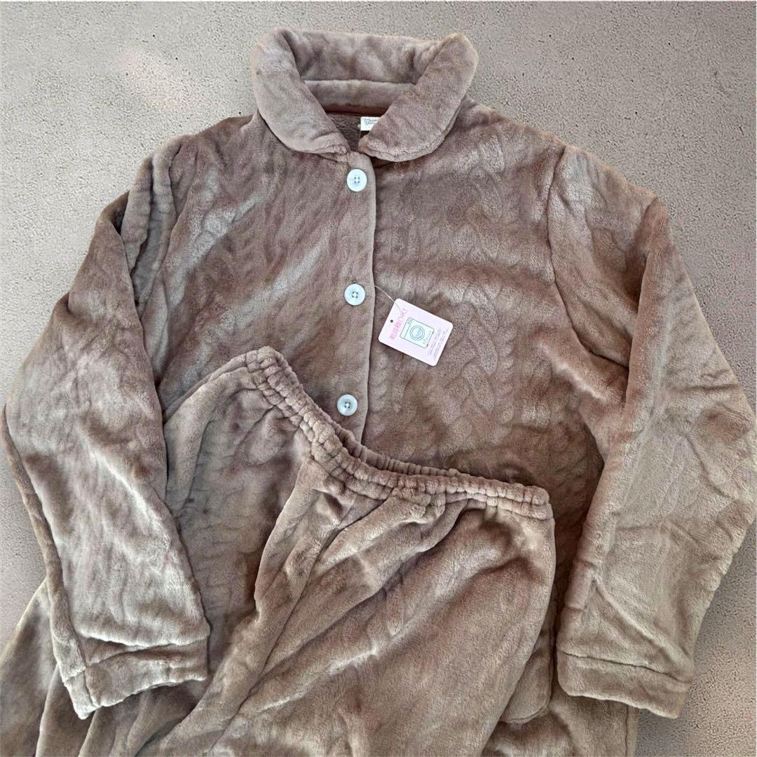 【新品】ナルエー ムーンタン パジャマ［M〜L］モコモコ ブラウン 茶 秋冬
