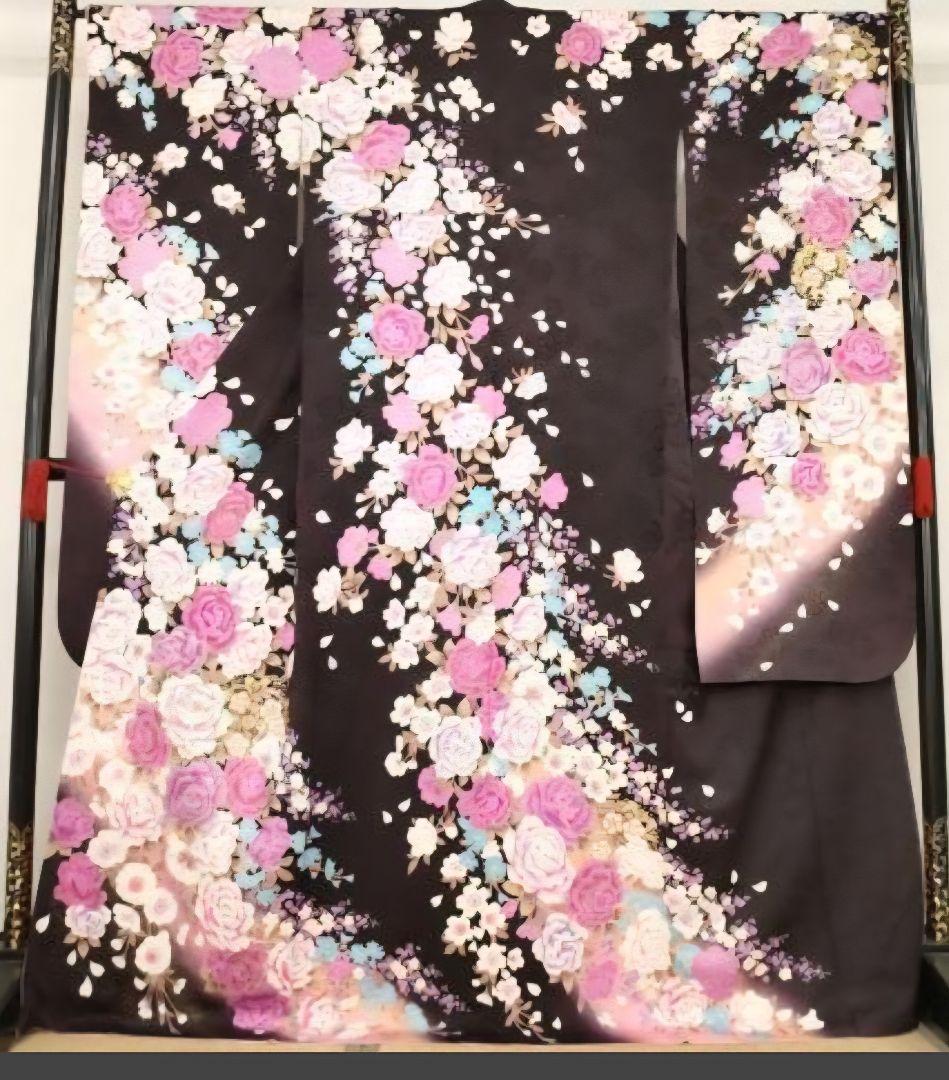 豪華振袖・刺繍ラインストーン・正絹