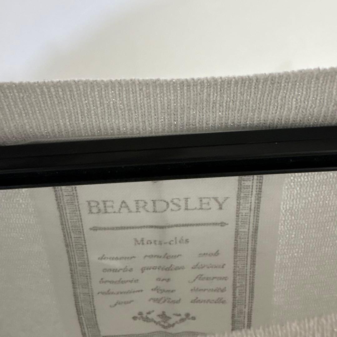 半袖BEARDSLEY 半袖サラットプルオーバー サマーニット　シルバー