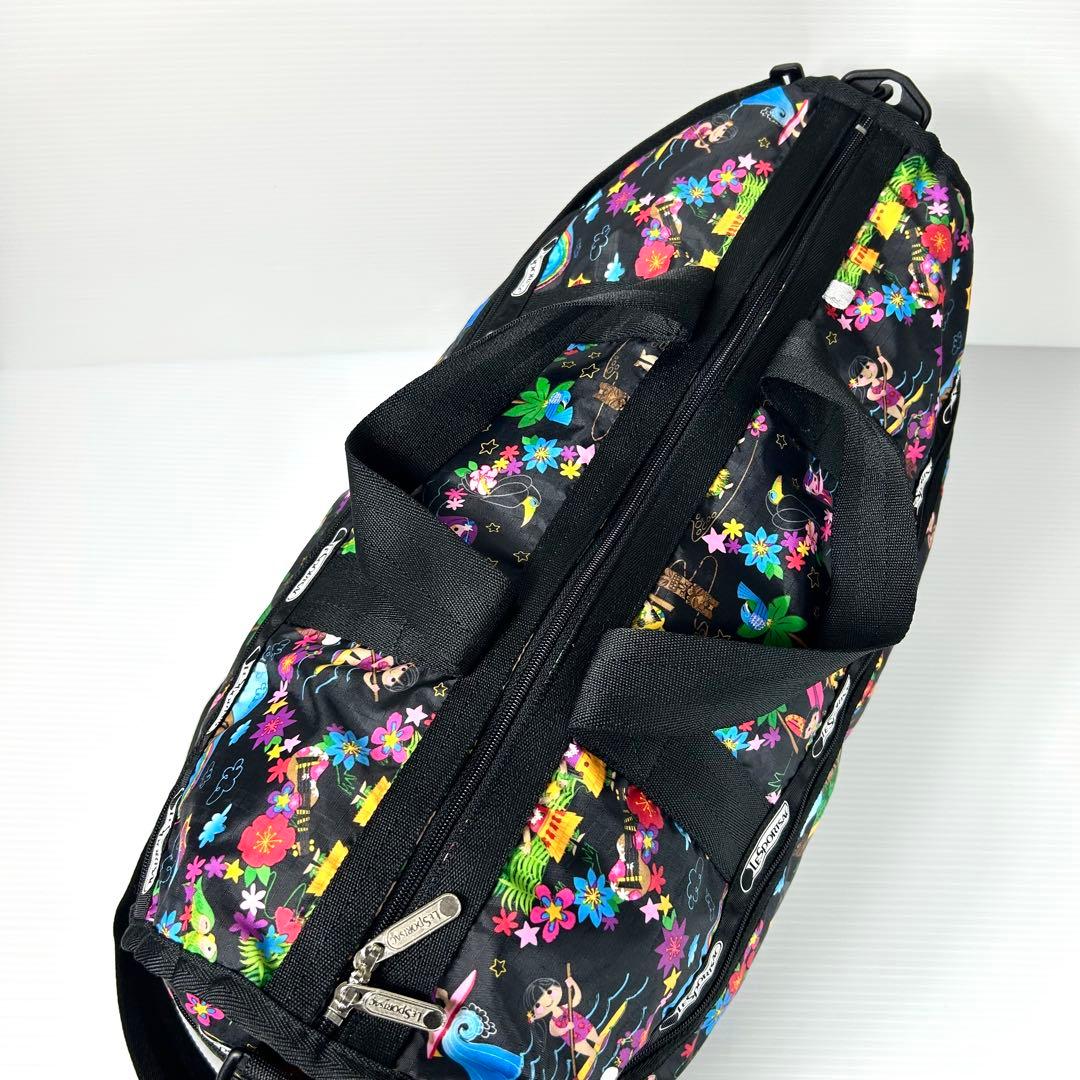 希少 超美品☆LeSportsac ボストン コラボ スモールワールド ブラック