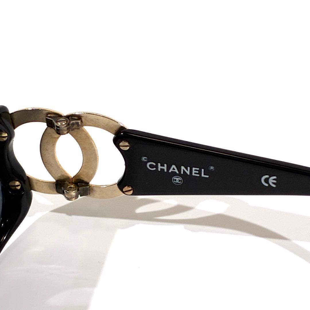 CHANEL シャネル サングラス ココマーク ゴールド金具 ブラックフレーム