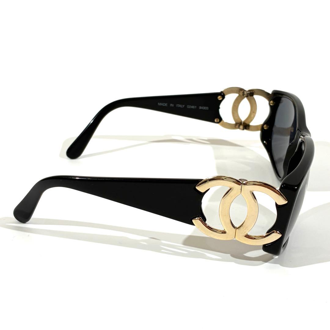 CHANEL シャネル サングラス ココマーク ゴールド金具 ブラックフレーム