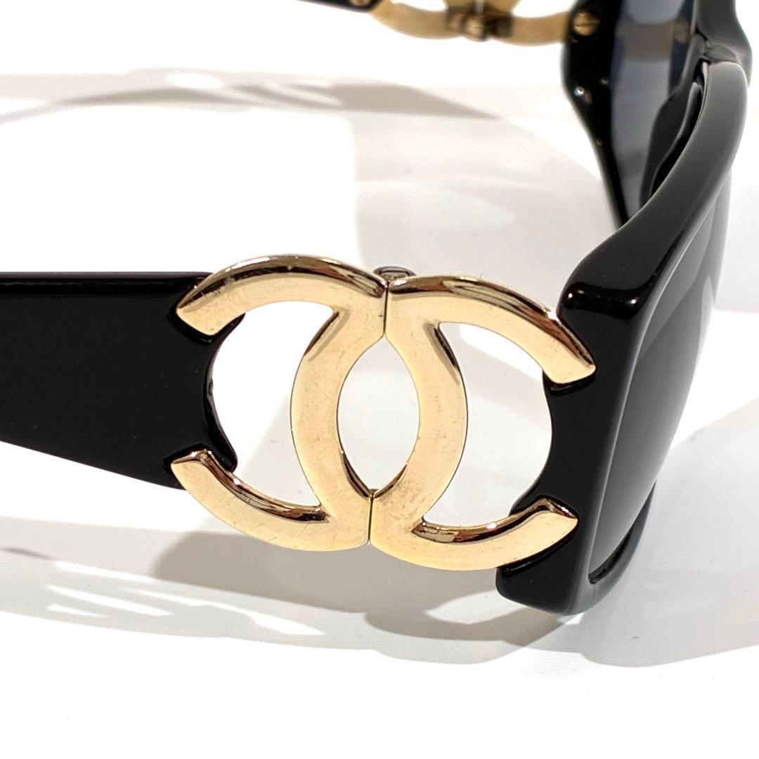 CHANEL シャネル サングラス ココマーク ゴールド金具 ブラックフレーム