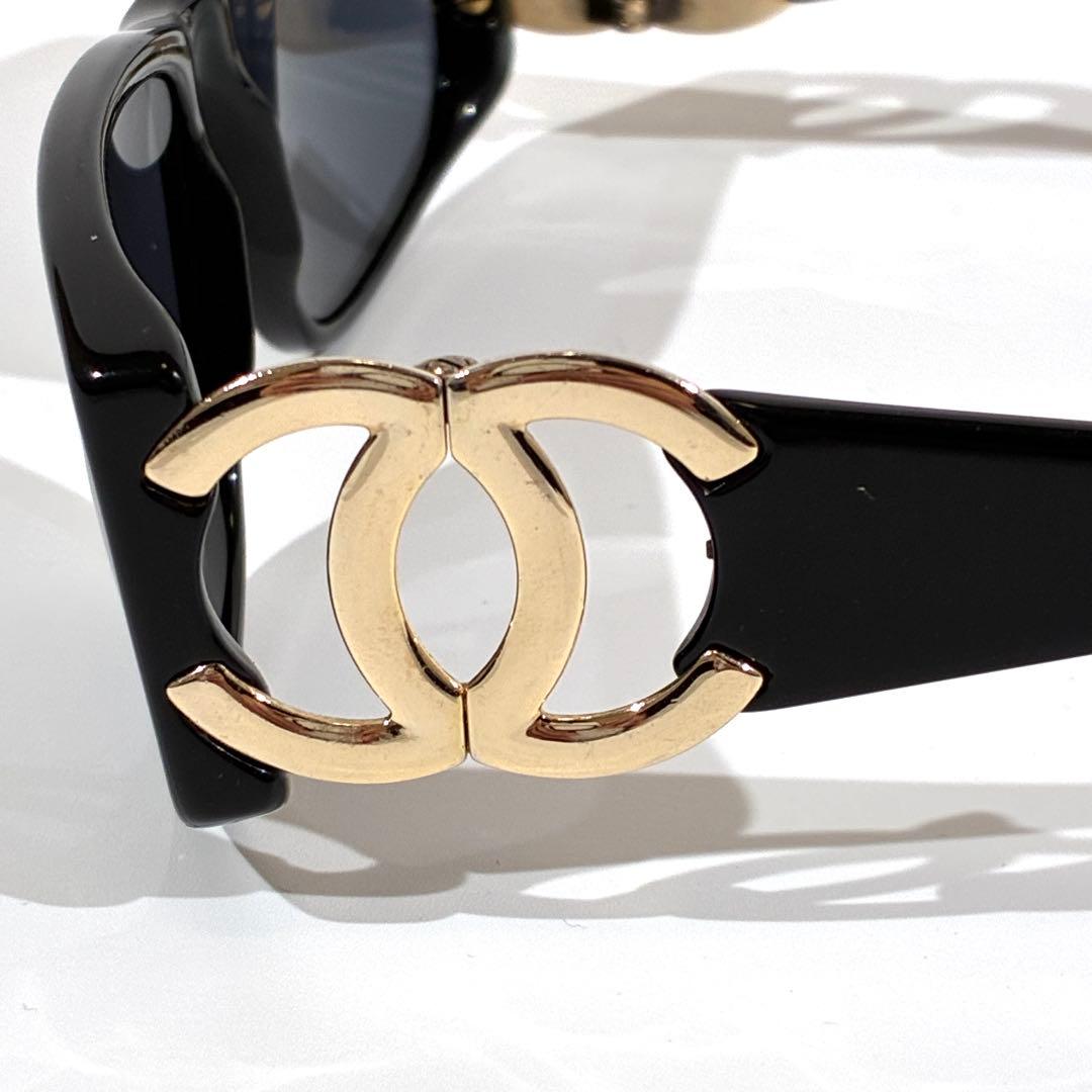 CHANEL シャネル サングラス ココマーク ゴールド金具 ブラックフレーム