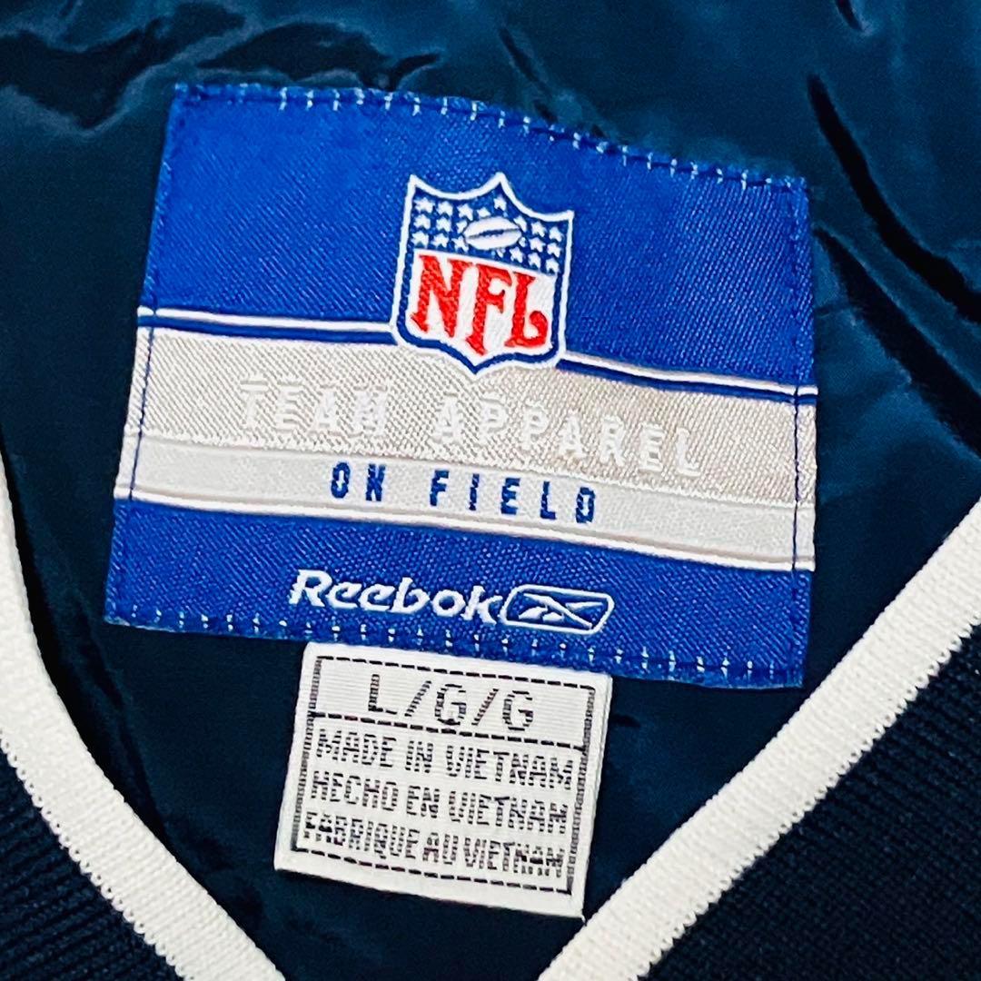 リーボック　NFL ダラスカウボーイズ　プルオーバーゲームシャツ　ドローコード付