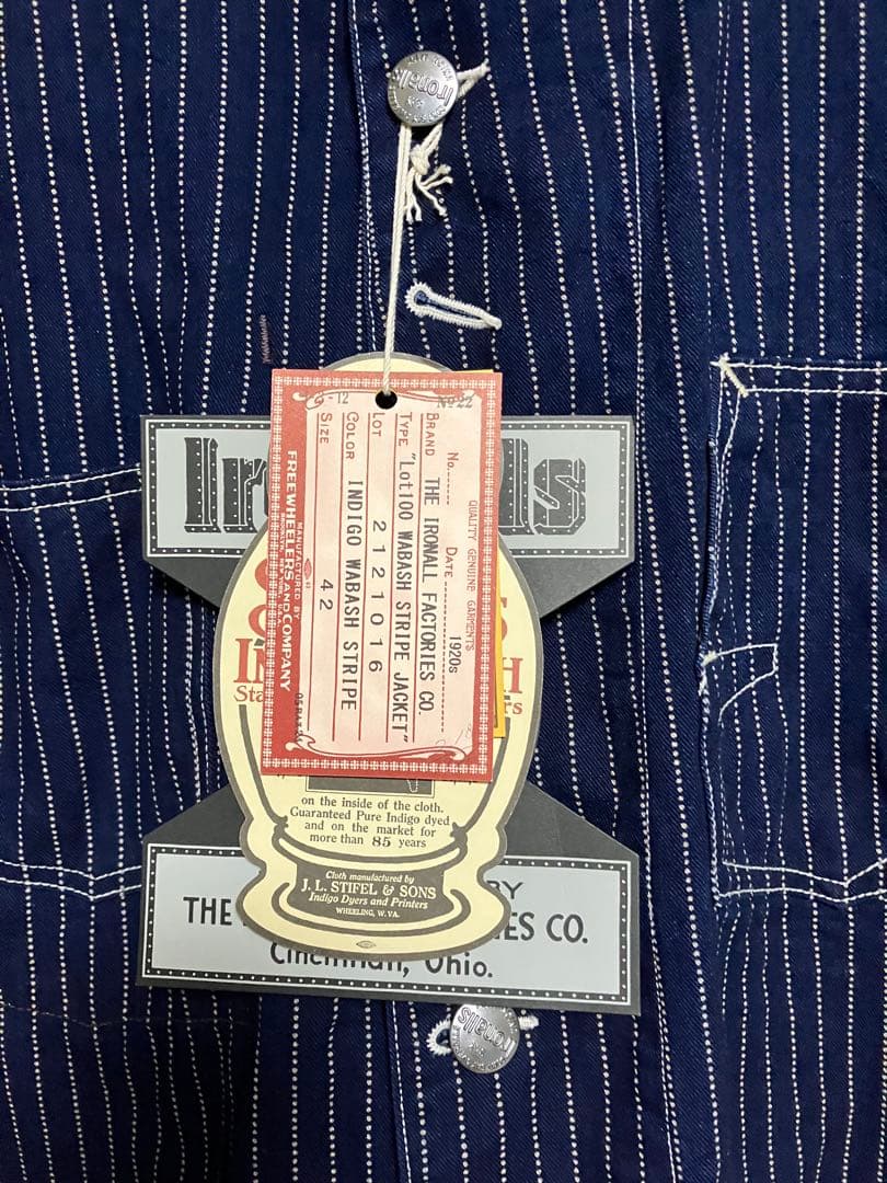 新品　フリーホイーラーズのアイアンオール　ウォバッシュカバーオール　サイズ42