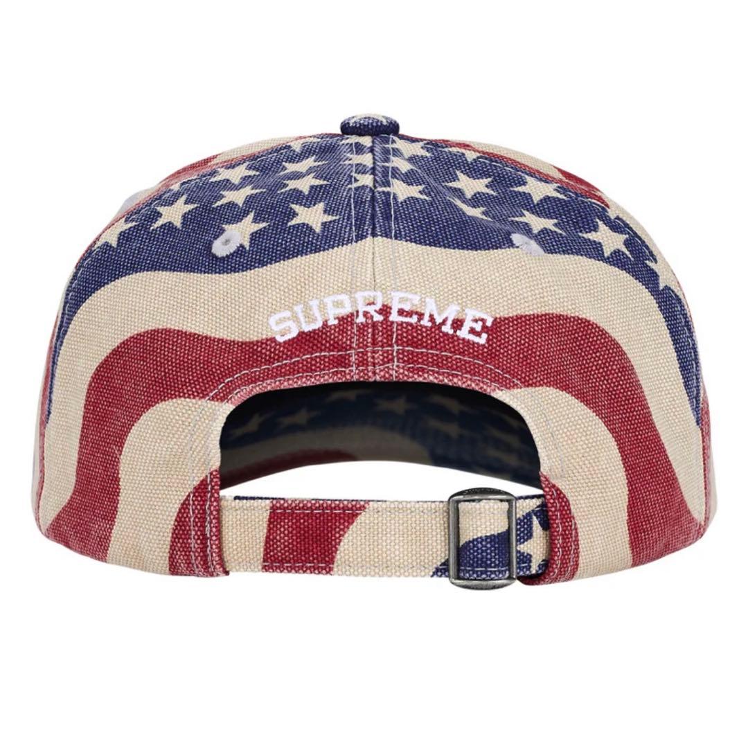 Supreme アメリカ国旗デザイン キャップ