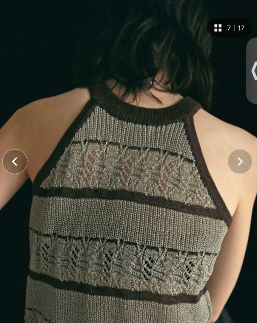 anuke アンヌーク　Border knit tanktop