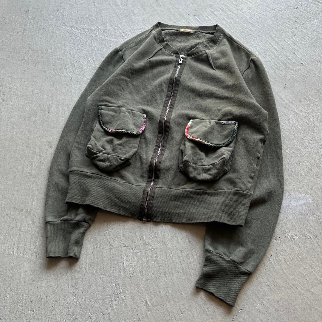 ジャケット・アウター john galliano khaki zip pochette jacket
