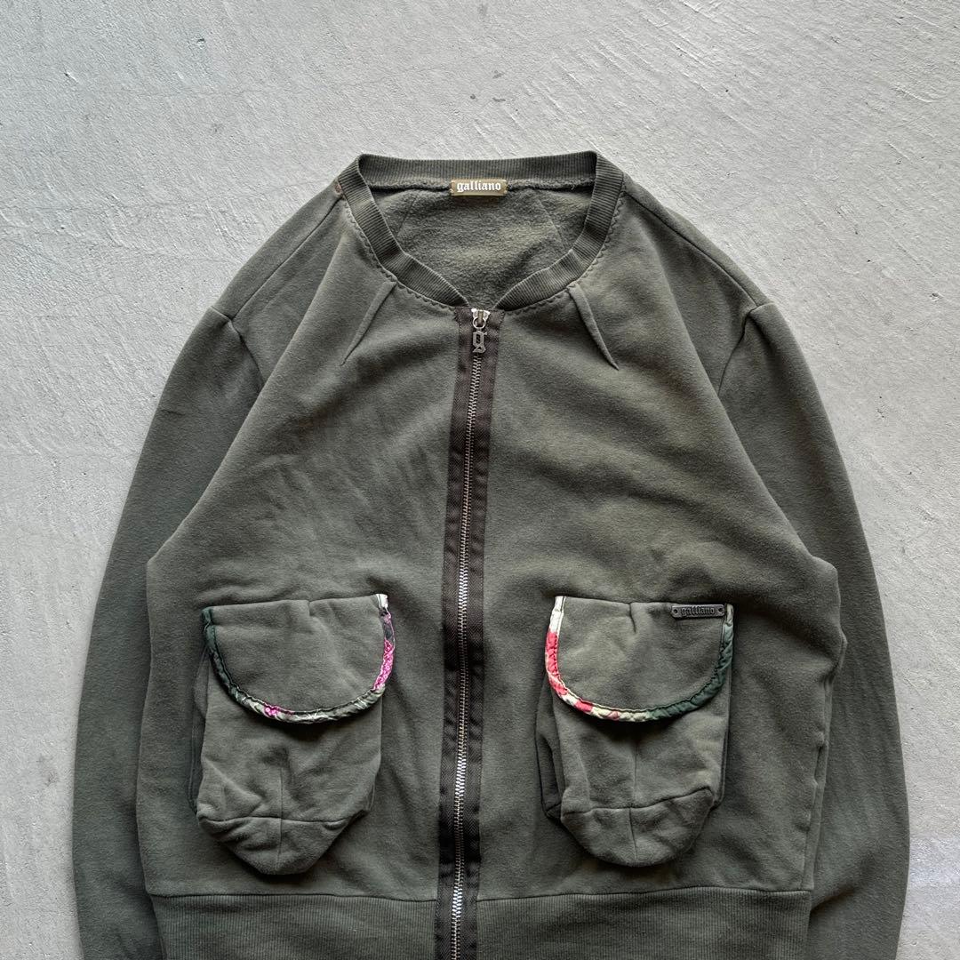 ジャケット・アウター john galliano khaki zip pochette jacket