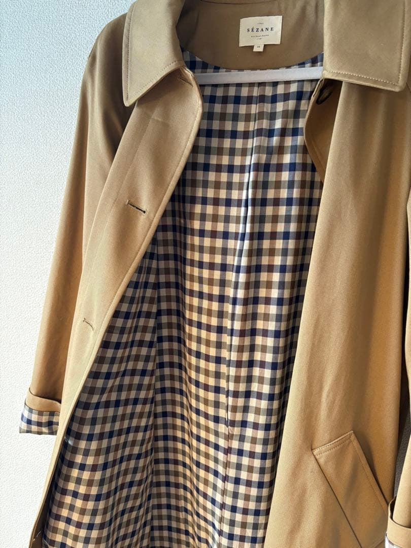 SEZANE トレンチコートキャメル　38